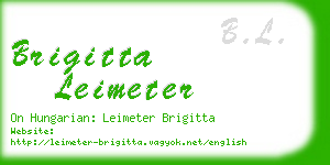 brigitta leimeter business card